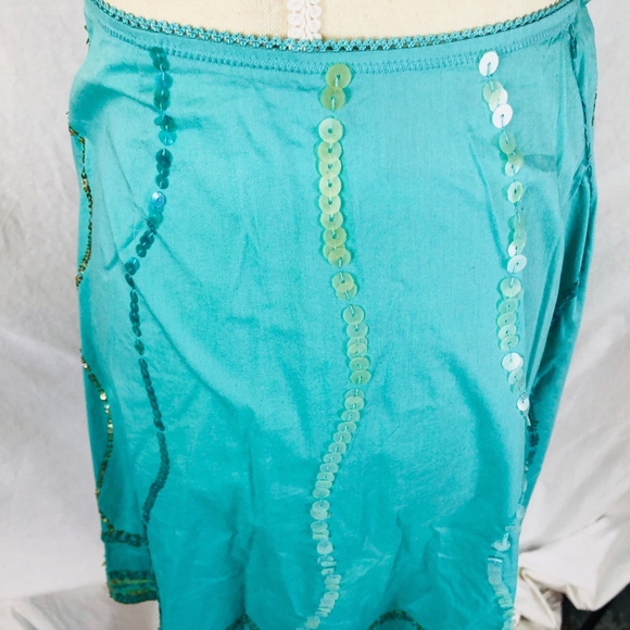 💼📁Bebe Blue Sequin Trimmed Size Small - Picture 7 of 8